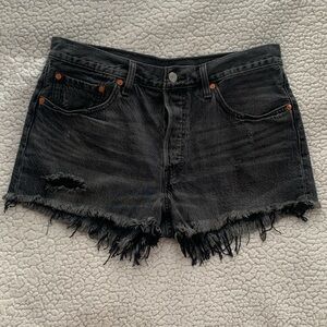 Levi High Rise Black Shorts